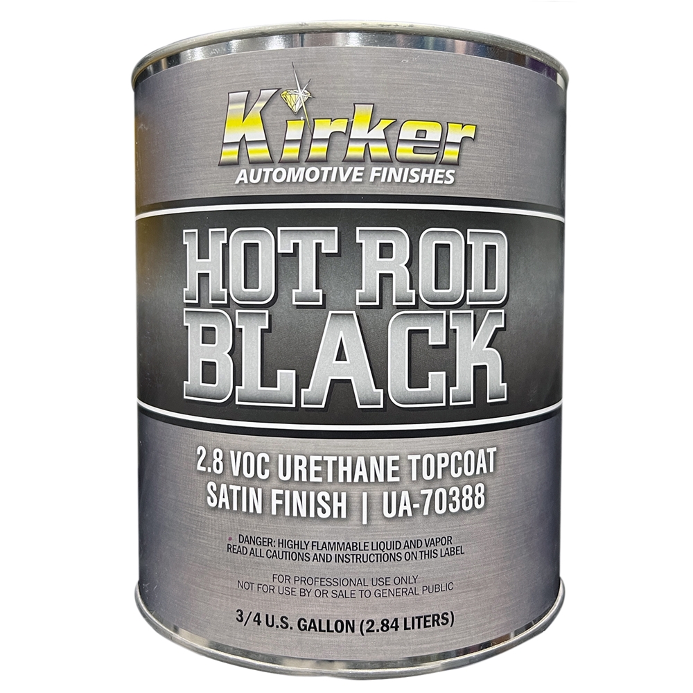Kirker Hot Rod Black Satin Finish Topcoat 3/4 Gallon - UA-70388