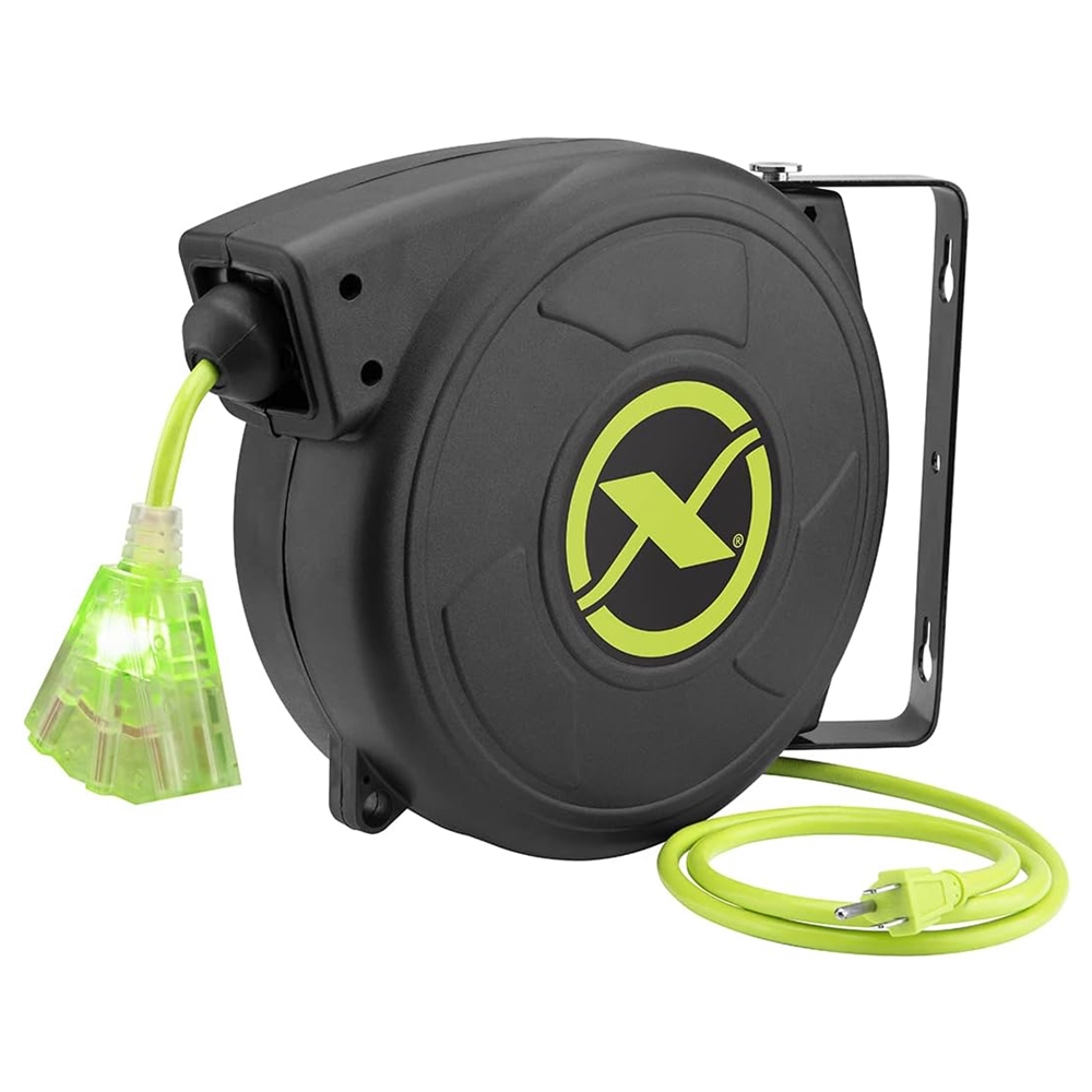 Flexzilla 14/3 AWG SJTOW 50ft Retractable Extension Cord Reel