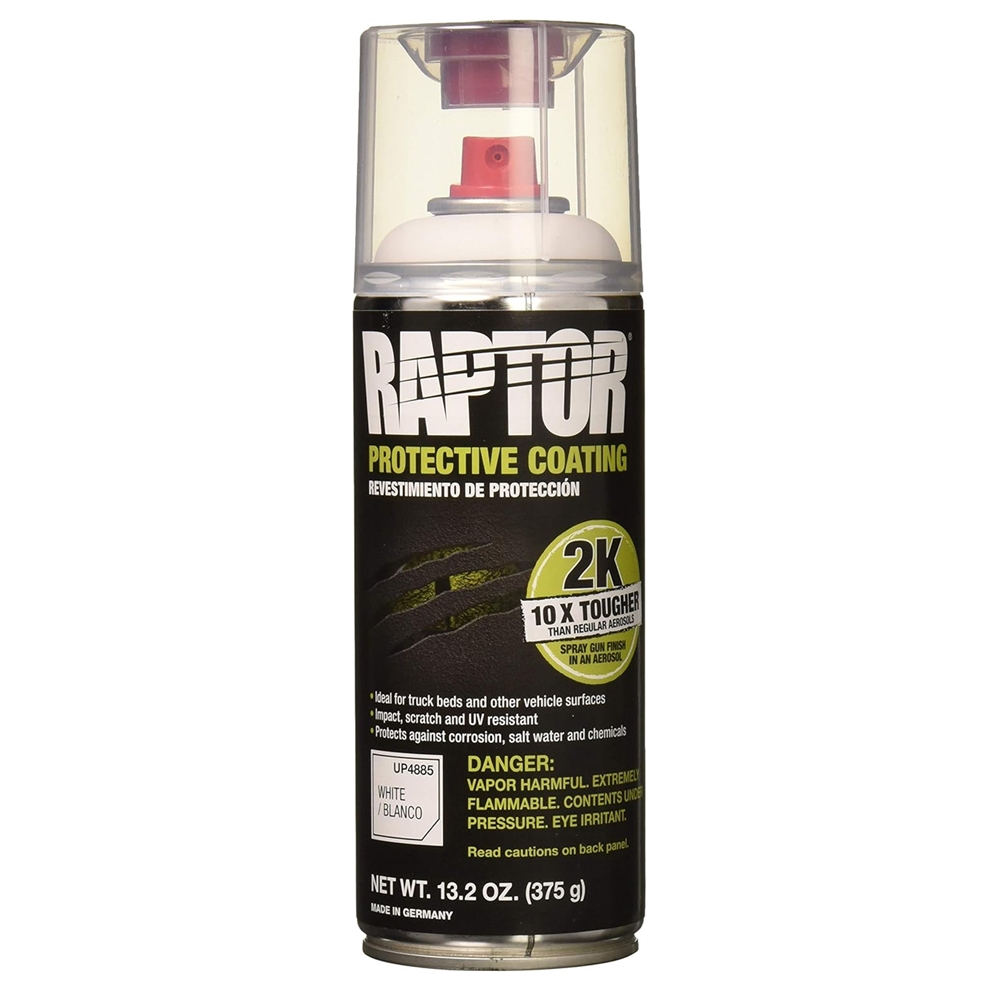 U-Pol Raptor 2K White Bedliner 13.2 oz Aerosol - UP4885