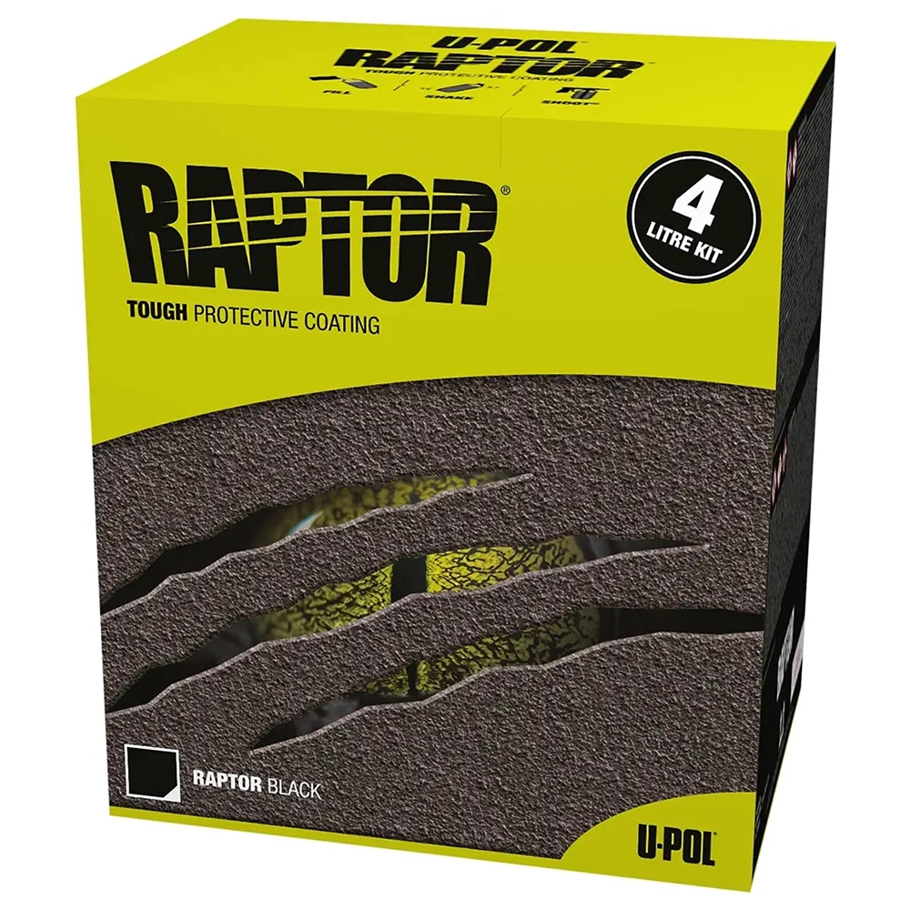 U-POL Raptor Black Bed Liner 4 Liter Kit - UP0820