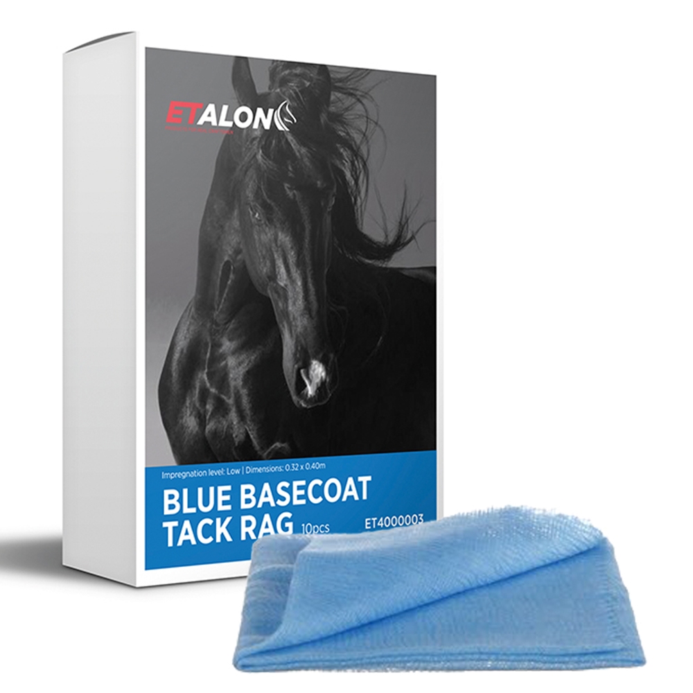 ETALON Blue Low Tack Cloth, Tack Rag Box of 10 ET4000003BOX