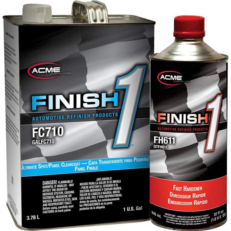 Finish-1 Ultimate Spot/Panel FC710 Clearcoat Gallon & FH611 Fast Hardener FH612 Kit