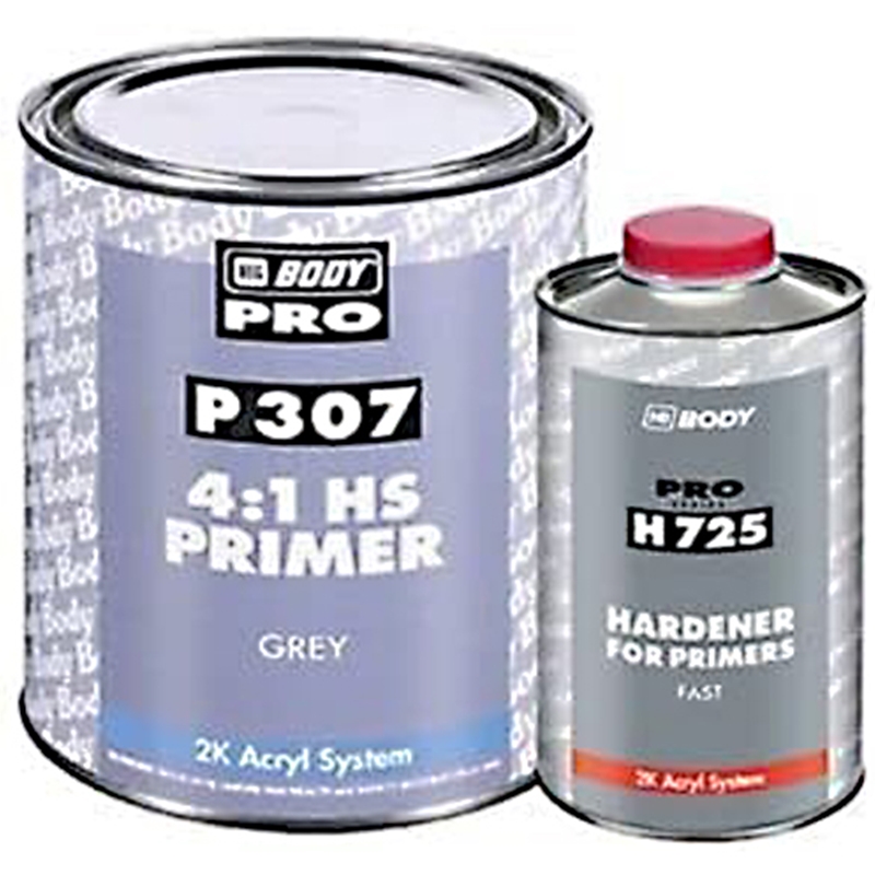 HB Body P307 Acrylic 4:1 Gray HS Primer & Fast Hardener 5 Liter 1.32 Gallon Kit