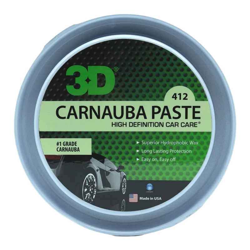 3D Carnauba Paste Wax 12 Oz. - 412