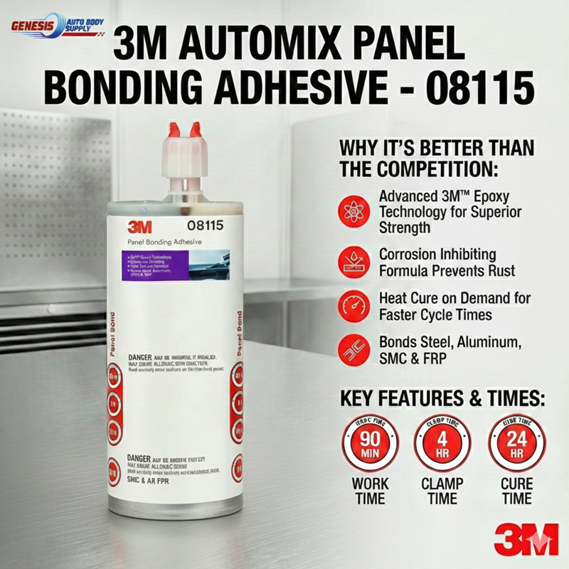 thumbnail image 2 of 3M 08115 Panel Bonding Adhesive - 200 ML Cartridge. Fast, Free Shipping 2 of 4