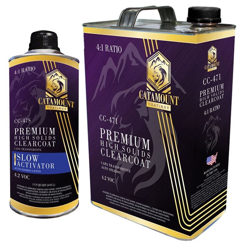 Catamount Coatings Premium High Solids Urethane Clear Coat Gallon CC-471 & Slow Activator CC-47S Quart Kit