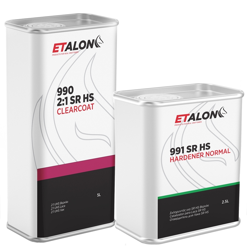 ETALON 990 2:1 Acrylic SR HS Clearcoat 5 Liter & 2.5 Liter 991 SR HS Normal Hardener Kit