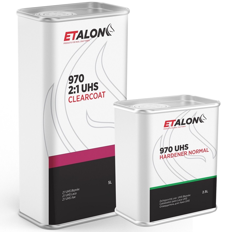 ETALON ETACLEAR 970 Uhs 2:1 Acrylic Clearcoat 5 Liter & 970 UHS Normal Hardener 2.5 Liter Kit