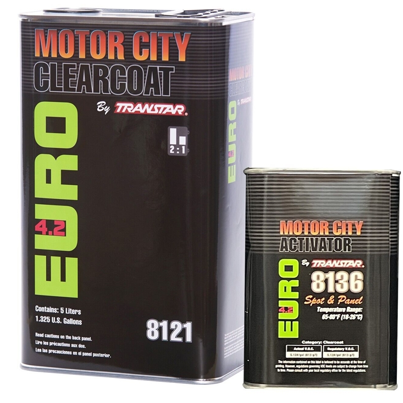 Transtar 8121 Motor City Euro Clearcoat 5 Liter & 2.5 Liter Fast Activator Kit