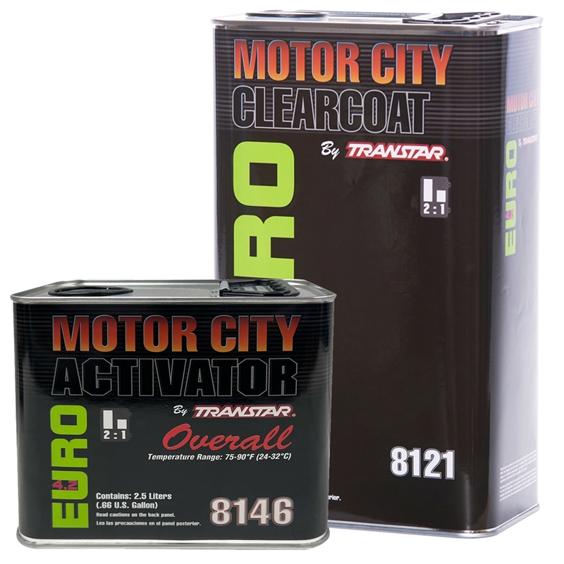 Transtar 8121 Motor City Euro Clearcoat 5 Liter & 2.5 Liter Slow Activator Kit