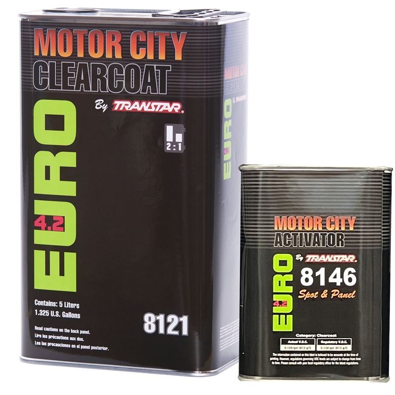 Transtar 8121 Motor City Euro Clearcoat 5 Liter & 2.5 Liter Slow Activator Kit