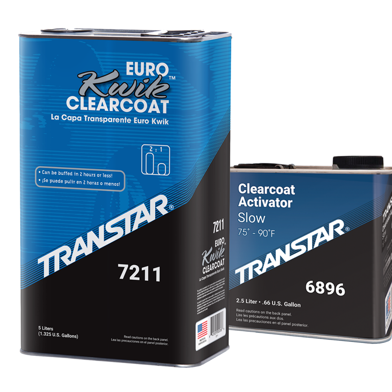 Transtar Euro Kwik Urethane Clear Coat 5L 7211 & 6896 Slow Activator 2.5L Kit