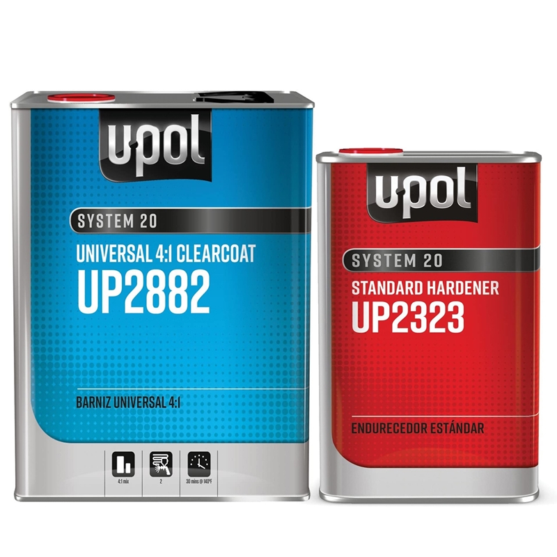 U-Pol UP2882 System 20 Universal 4:1 Clearcoat Gallon & UP2323 1L Standard Hardener Kit