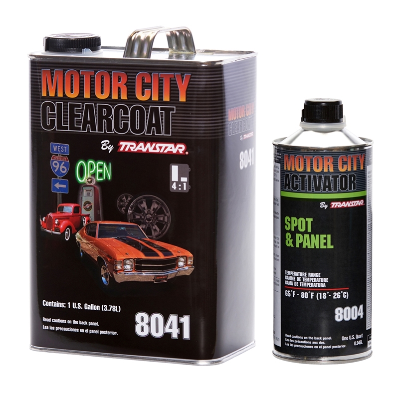 Transtar 8041 Motor City Clearcoat Gallon & Quart 8004 Fast Activator Kit