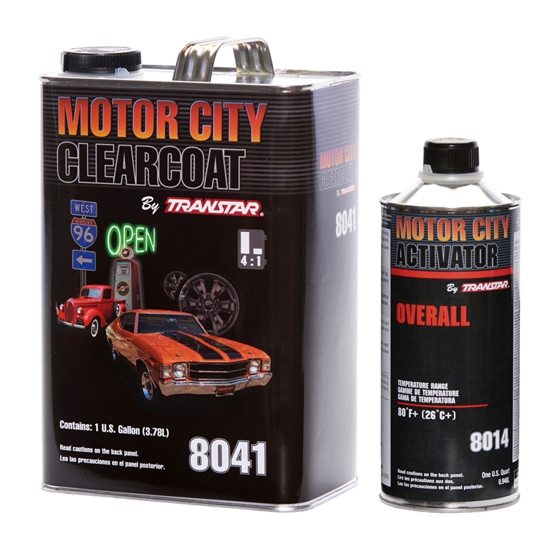 Transtar 8041 Motor City Clearcoat Gallon & Quart 8014 Slow Activator Kit