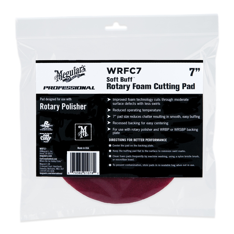 Meguiar's® 7" Soft Buff Rotary Foam Cutting Pad - WRFC7