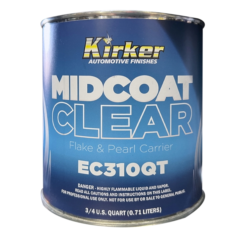 Kirker Midcoat Clear - Flake & Pearl Effect Carrier 3/4 Quart - EC310QT