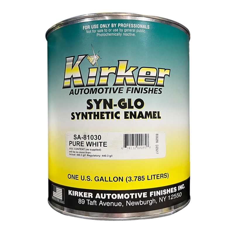 Kirker SYN-GLO Pure White Synthetic Enamel Topcoat Gallon - SA-81030