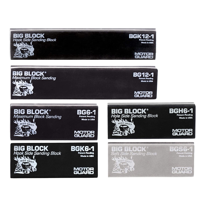 Motor Guard Big-Block Rigid Sanding Block Assortment of 6 Blocks - AP-5