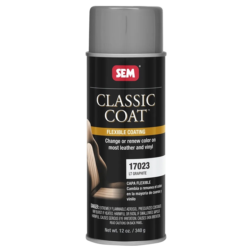 SEM Classic Coat Lt Graphite Leather Vinyl Paint 12 oz - 17023