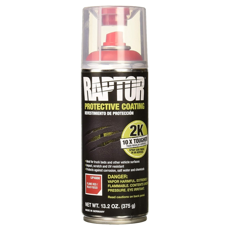 U-Pol Raptor 2K Flame red Bedliner 400Ml Aerosol