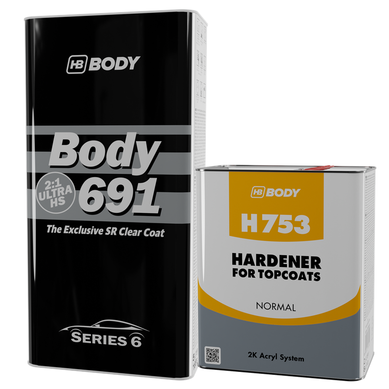 HB Body 691SR Clear ULTRA HS 2:1 Clear Coat & Normal Hardener 7.5 Liter