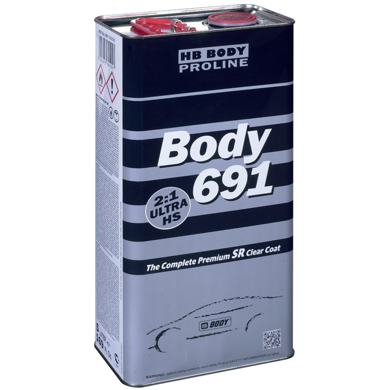 HB Body 691SR Clear ULTRA HS 2:1 Clear Coat 5-Liter