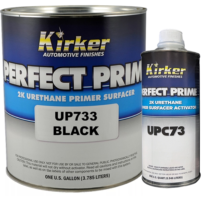 Kirker PERFECT PRIME Black 2K Urethane Primer Surfacer Gallon & Quart of Catalyst - UP733 KIT