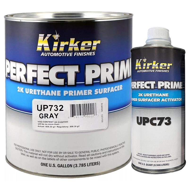 Kirker PERFECT PRIME Grey 2K Urethane Primer Surfacer Gallon & Quart of Catalyst - UP732KIT