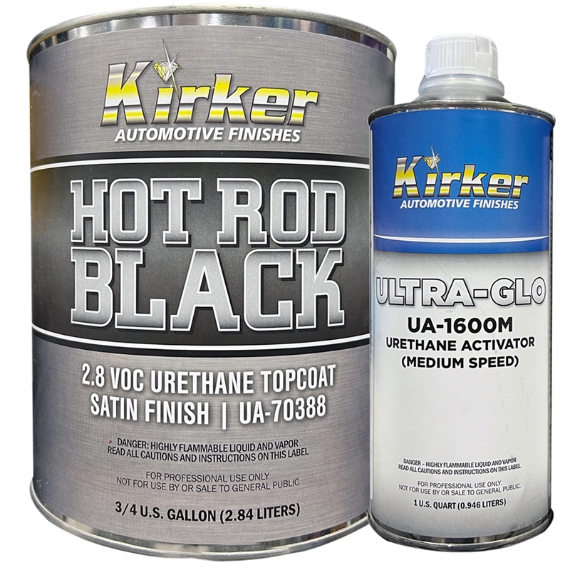 Kirker Hot Rod Black Satin Finish Topcoat 3/4 Gallon - UA-70388