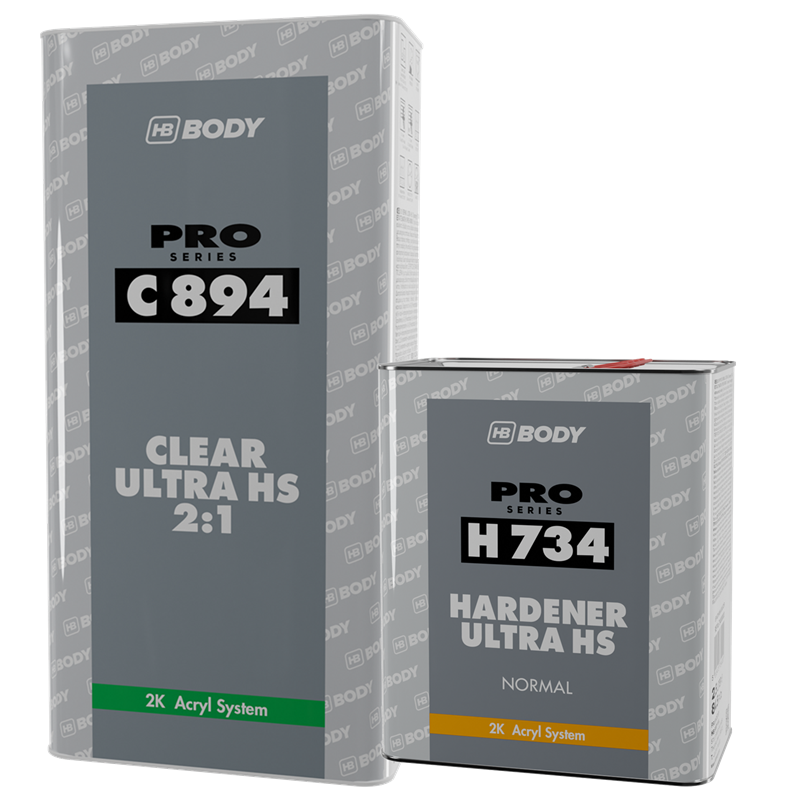 HB Body Ultra Clear ULTRA HS 2:1 Clear Coat & Normal Hardener 7.5-Liter Kit - C894