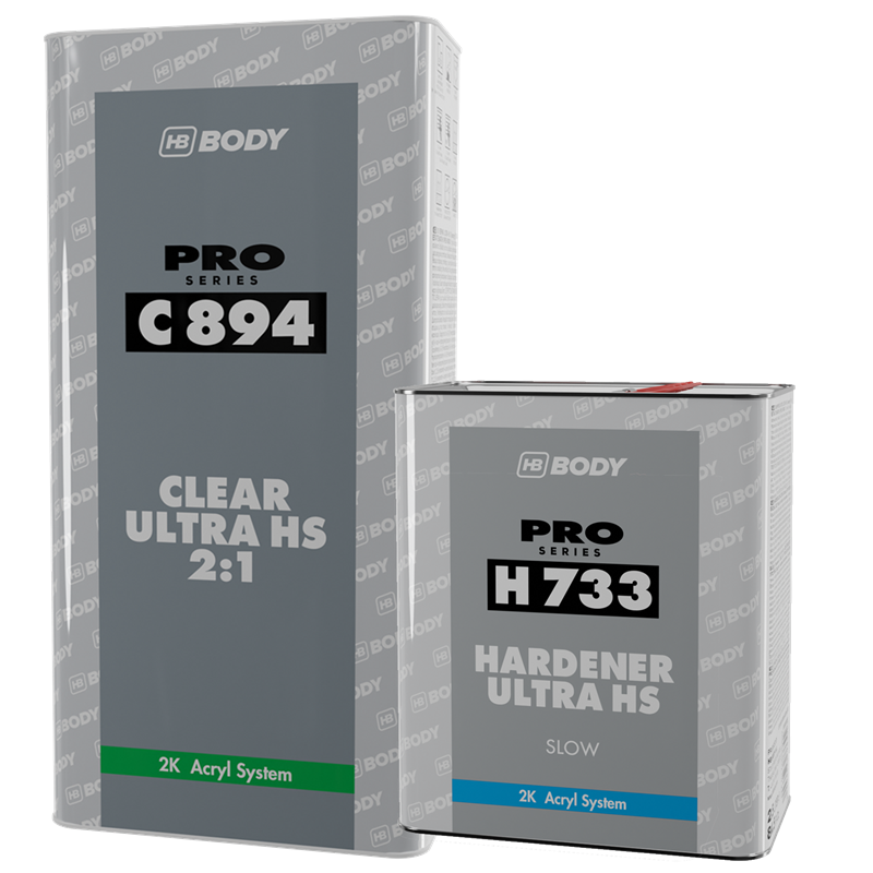 HB Body Ultra Clear ULTRA HS 2:1 Clear Coat & Slow Hardener 7.5-Liter Kit - C894