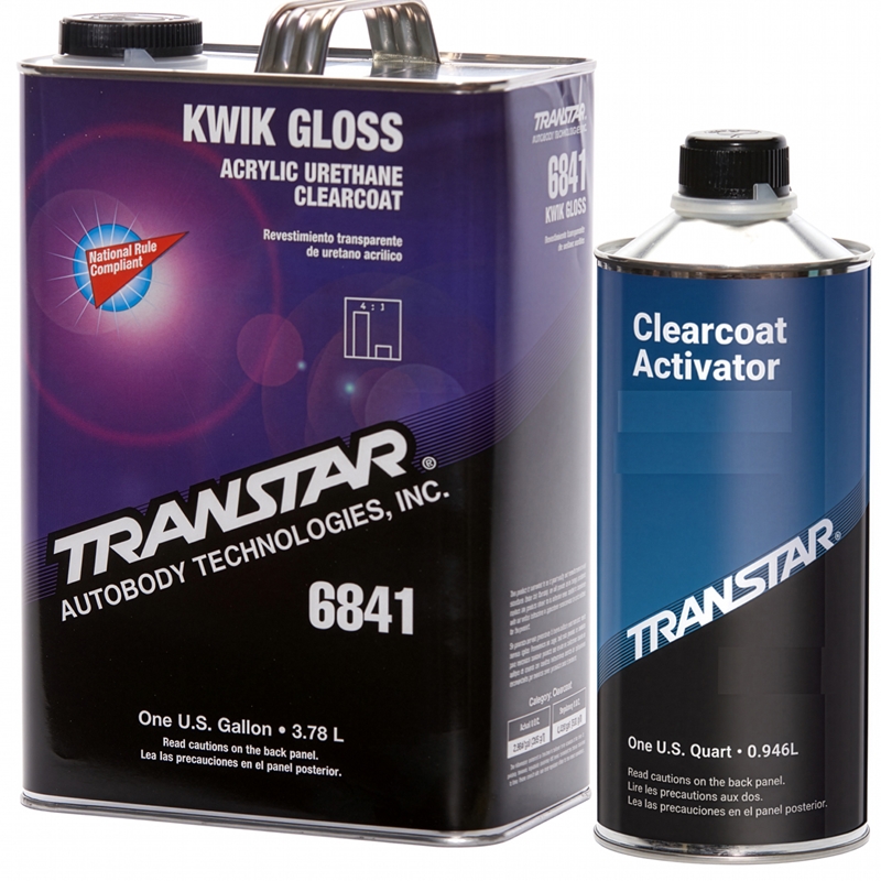 Transtar 6841 Kwik Gloss 4:1 Acrylic Clearcoat Gallon & 6854 LIghtening Activator Quart Kit