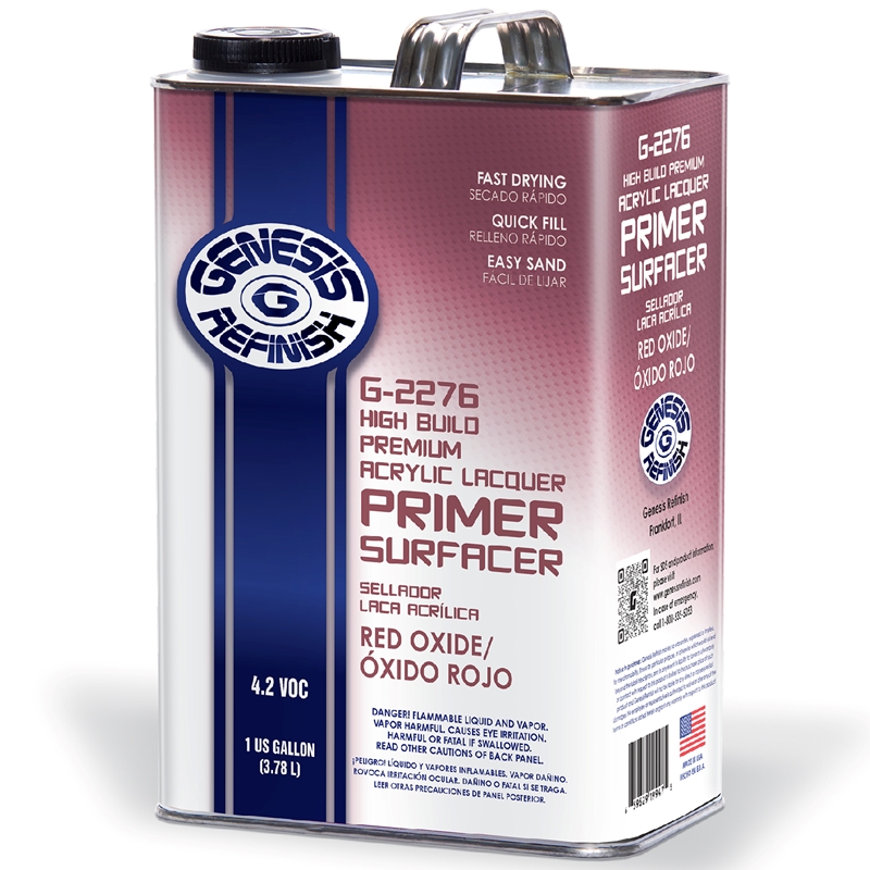 Genesis Refinish High Build Premium Black Lacquer Primer Gallon - G-2275