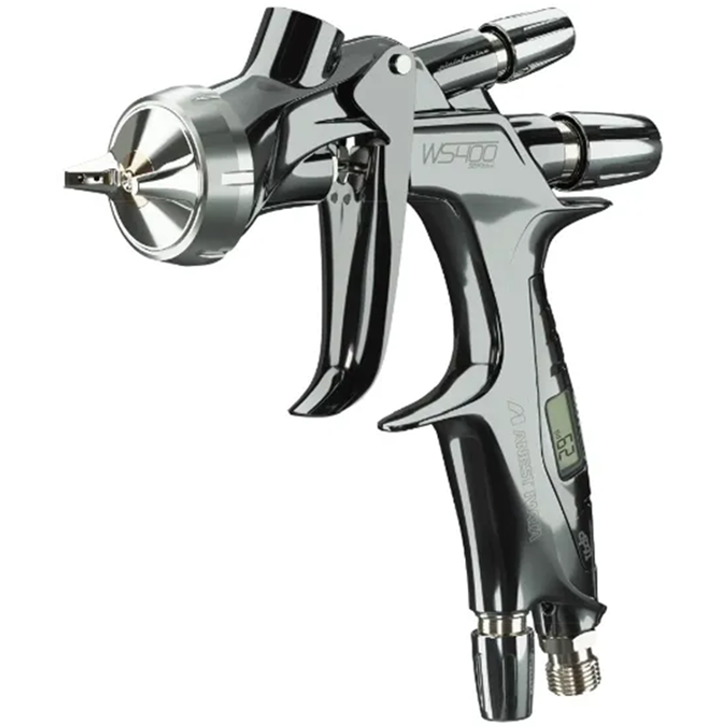 Anest Iwata 2713D WS-400-SR2D-13HD Spray Gun, 1.3mm Nozzle, Digital Pressure Gauge, High Delivery Clear Coat