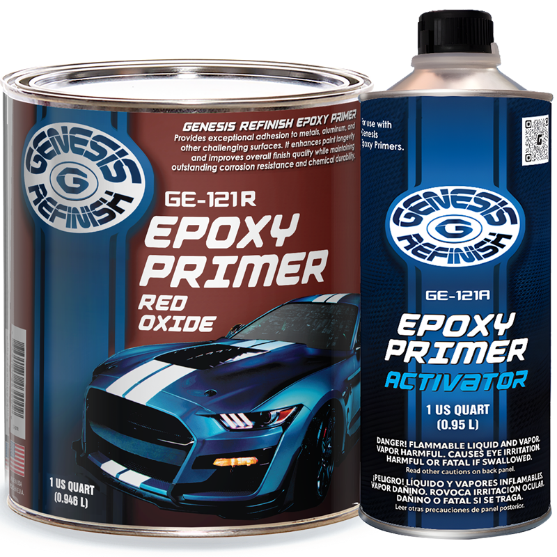 Genesis Refinish High Solids Epoxy Primer/Sealer Red Oxide 2-Quart Kit- G-121G-KIT