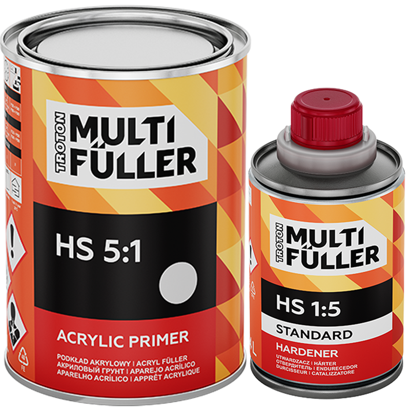 Troton 5:1 Acrylic Primer Kit (0.8 Liter Primer & 0.16 Liter Hardener) - Red - 2242