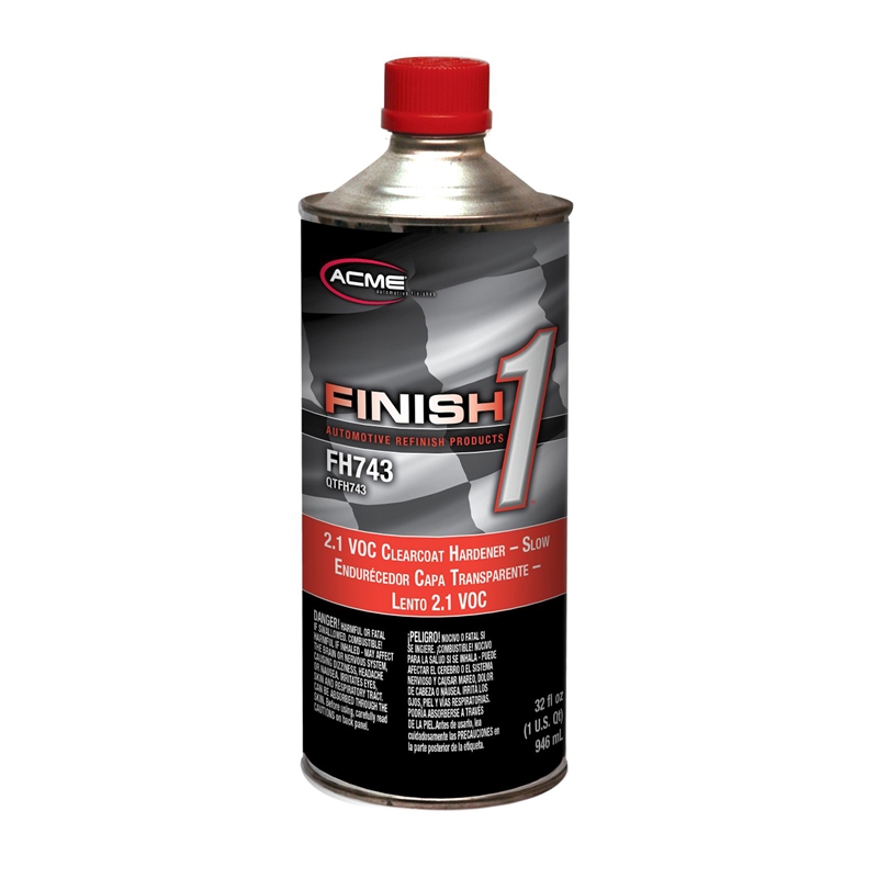 Finish-1 2.1 Clearcoat Hardener Slow (For Fc740-1) Quart - FH743-4