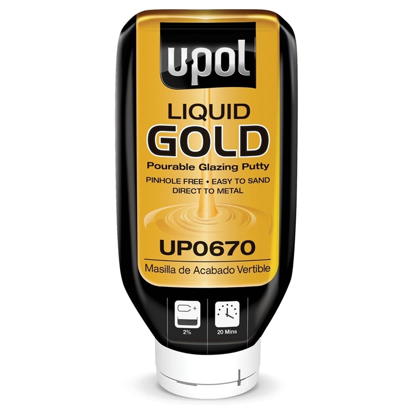 U-Pol Liquid Gold Glazing Putty Pourable Bag 615Ml