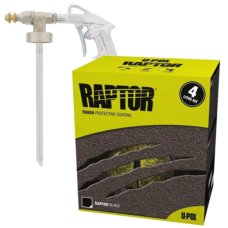 U-Pol Raptor Black Bed Liner (4 Liter Kit W/Gun)