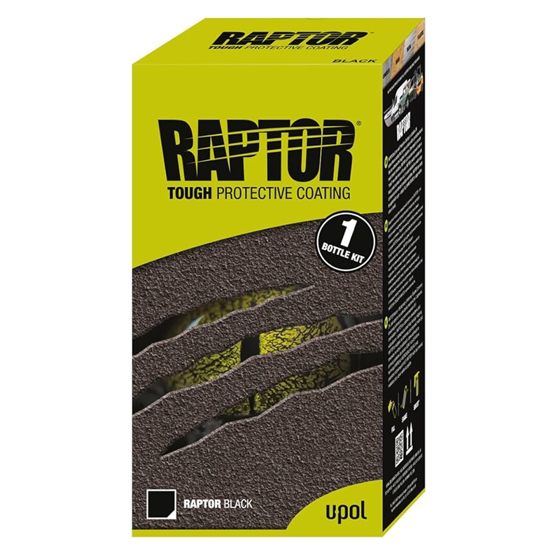 U-Pol Raptor Bed Liner 1 Liter Kit - Black