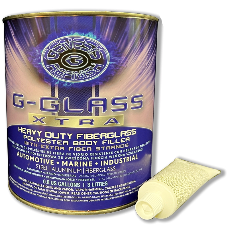 Genesis Refinish G-Glass Xtra Heavy Duty Fiberglass Polyester Body Filler Gallon - G-623