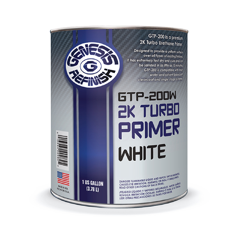 Genesis Refinish 2K Turbo Primer White Gallon - GTP-200W