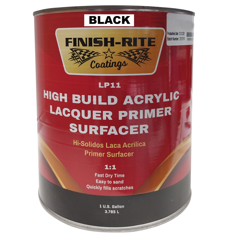 Finish-Rite Lp Black High Build Acrylic Primer Surfacer Gallon - LPB-1