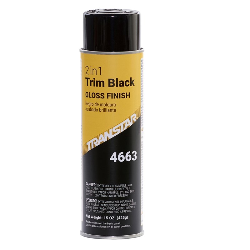Transtar 2 In 1 Trim - Gloss Black 20 Oz. Aerosol - 4663