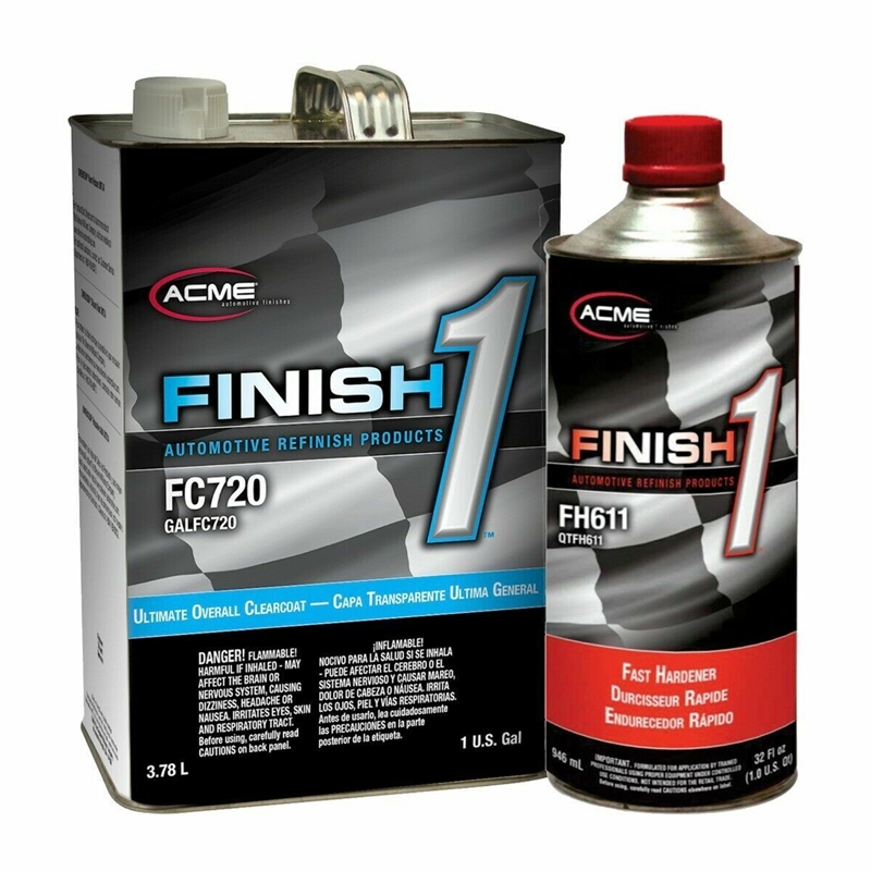 Finish-1 FC720 Ultimate Overall Clearcoat Gallon & FH611 Fast Hardener 4:1 Kit