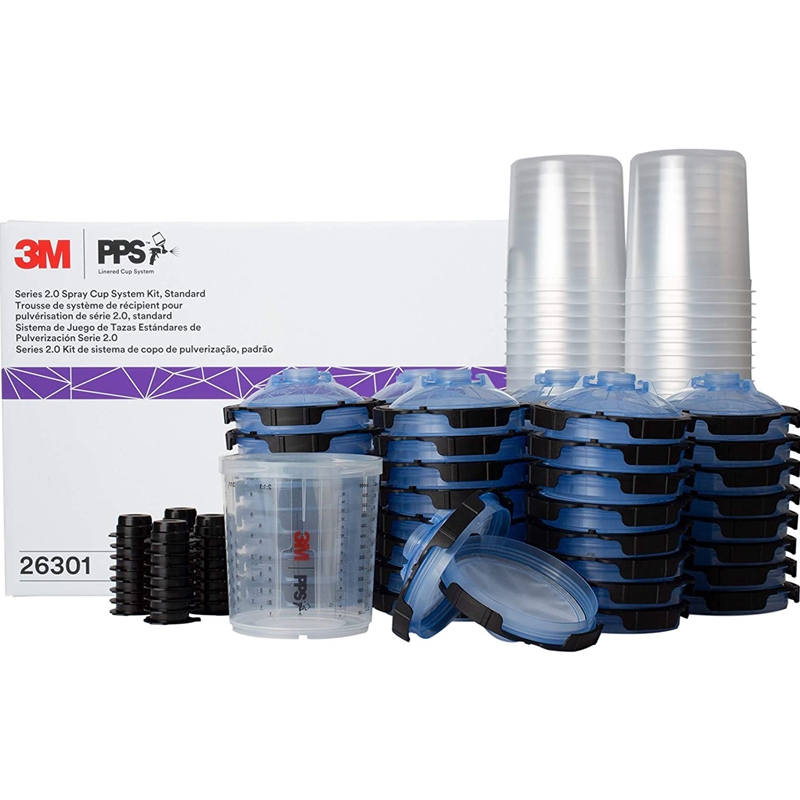 3M Pps 650Ml Standard Spray Cup Lid & Liner Kit (50/Box) - 26000
