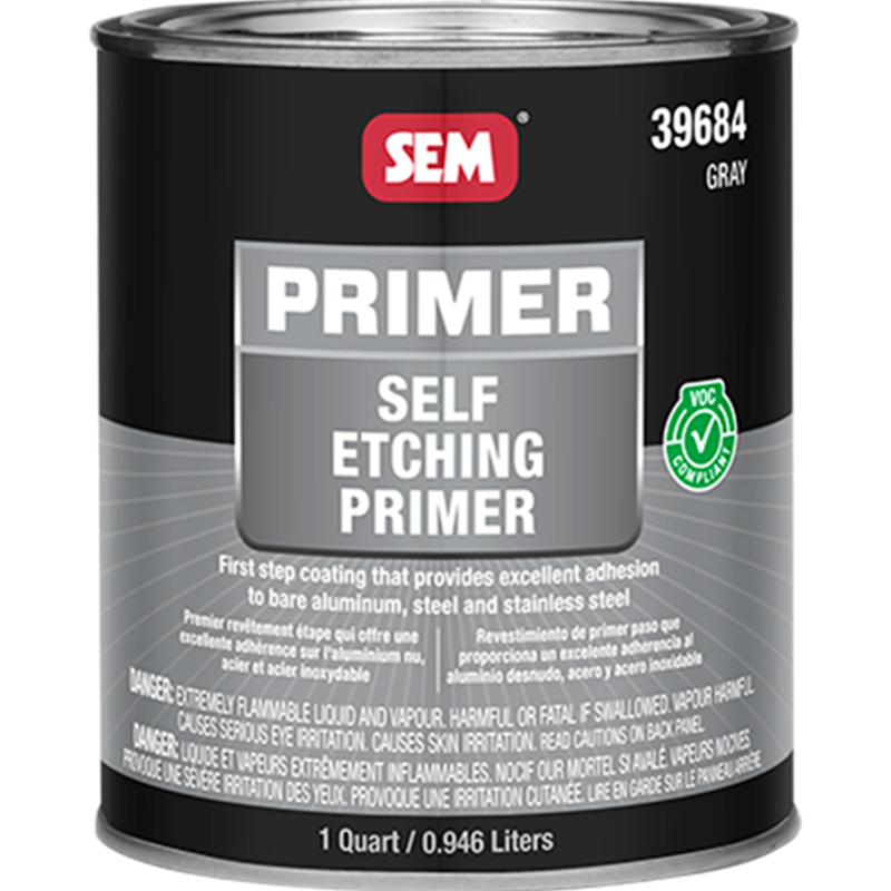 SEM Gray Self Etching Primer Quart - 39684