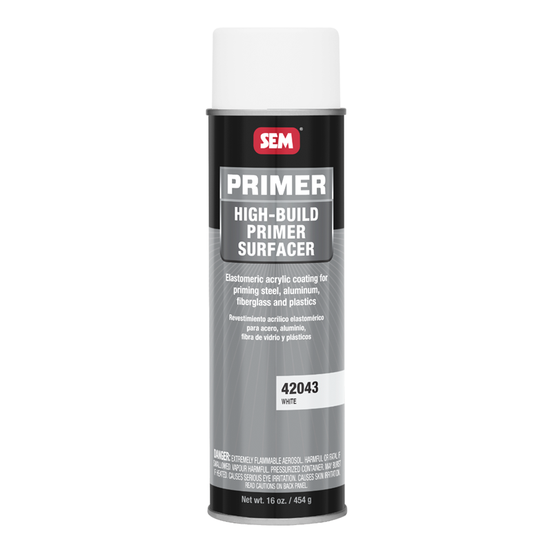 SEM High-Build Primer Surfacer White 16 Oz. Aerosol - 42043