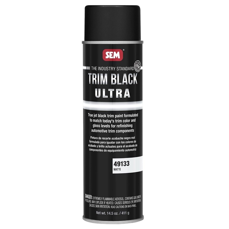 SEM Trim Paint Ultra Matte Black 14.5 Oz. Aerosol - 49133